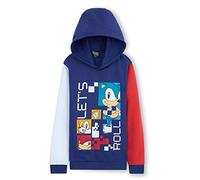 SONIC THE HEDGEHOG Sweat Enfant Garcon Sonic, Sweats à Capuche Garçon 4-12 Ans, Vêtement Sonic Officiel (Multi, 5-6 Ans)