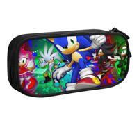 Sonic The Hedgehog Trousse À Crayons Double Couche Pour Étudiants Et Adolescents