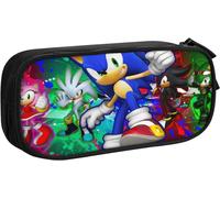 Sonic The Hedgehog Trousse À Crayons Double Couche Pour Étudiants Et Adolescents