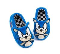 Sonic the hérisson pantoufles enfants peluche visage brodé 3d chaussures