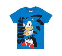 Sonic The hérisson T-Shirt garçons Bleu supersonique Jeu Enfants Haut 9-10 Ans