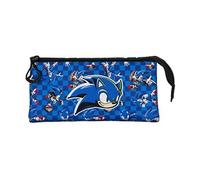 Sonic - Trousse - triple - Ripstop - bleu - Action Sonic