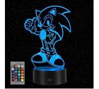 Sonic Veilleuse Lampe 3D Led Anime 16 Couleurs USB Rechargeable Fête De Noël Lumière Chambre Décorations LAMPE DECORATIVE