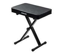 SONICAKE Banc de Piano Réglable, Tabouret pour Clavier avec Rembourrage Épais de 6 cm, Pliable et Portable pour Piano, Orgue, Synthétiseur Noir