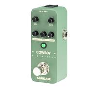 SONICAKE Distortion Pedal High-Gain Pedale d'effet pour guitare 2 modes Fréquence médiane de la distorsion normale True Bypass Cowboy Distortion