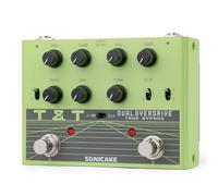 SONICAKE Overdrive Pédale pour Guitare Double Canal Analogique 20+ Combinaisons de Sons 3 Modes EQ True Bypass QDS-07