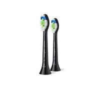 Philips Têtes de brosse à dents Sonicare W2 Optimal White HX6062/88 – d'origine, noir, lot de 2