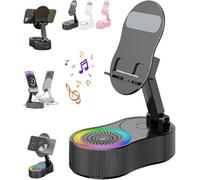SonicDrop Dock - Haut-parleur magique sans fil et support de charge, haut-parleur Bluetooth sans fil, support de haut-parleur de téléphone, support de téléphone portable pliable pour la maison et