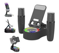 SonicDrop Dock - No-Pair Magic Speaker & Charging Stand, SonicDrop Dock Holder,Foldable Cell Phone Holder Desk with Induction Speaker,Wireless Mobile Phones Charger Station Sound-Black