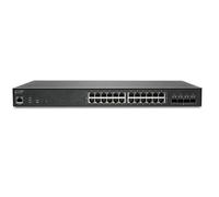 SonicWall SWS14-24FPOE Géré L2 Gigabit Ethernet (10/100/1000) Connexion Ethernet, supportant l'alimentation via ce port (PoE) 1U Noir