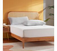 Sonive Drap-Housse, 160 x 200cm, Élastique, Grand, Blanc Oeko-TEX