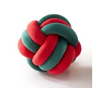 Sonive Oreiller Nœud Rond, Boule 22cm, Chaise, Lit Rouge et Vert | Coussin Décoratif Esthétique pour Canapé