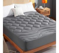 Sonive Protège-Matelas, 160 x 200 cm, Gris, sur-Matelas DouxGris