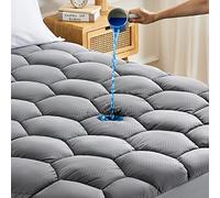 Sonive Protège-matelas imperméable et respirant, avec poches de 30 cm de profondeur, 180 x 200 cm + 30 cm, gris