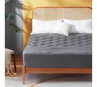 Sonive Surmatelas King Size, 150 x 200 cm, avec Poche Extra Profonde de 38 cm, Gris avec Bande élastique en Caoutchouc