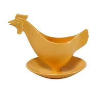 Sonja-Plastic Coquetier en forme de poule jaune pastel - Le coquetier culte fabriqué en Allemagne