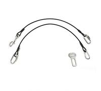 Sonku Lot de 2 Ceintures de sécurité pour Chien avec câble en Acier pour Chiens de Petite, Moyenne, Grande et XL