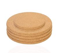 Sonku Lot de 6 Dessous de Verre Ronds en liège absorbants pour Plantes, Boissons, poêles, Tasses, Verres, Loisirs créatifs, 10,2 cm, 15,2 cm