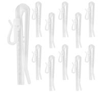 SonKu Lot de 60 Crochets de Rideaux en Plastique réglables 85 mm