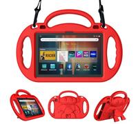 Sonlaryin Étui léger et résistant aux chocs avec béquille et poignée, compatible avec TCL - Rouge Chine