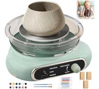 SONLED Mini Machine électrique en céramique à Tour de poterie, Tour de potier tournant pour Enfants et Adultes, Machine de formage de poterie avec Ensemble d'outils en Argile, kit de poterie DIY pour