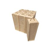 Sonliner Boîte à vin en bois fabriquée à la main avec couvercle coulissant - 36 x 11 x 10,5 cm - Emballage cadeau durable pour bouteilles de vin - Idéal pour les mariages, les anniversaires et les