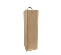Sonliner Boîte à vin en bois fabriquée à la main avec couvercle coulissant - 36 x 11 x 10,5 cm - Emballage cadeau durable pour bouteilles de vin - Idéal pour les mariages, les anniversaires et les