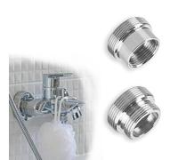 sonlpaakk 2 Pièces Mousseur Robinet en Métal, Adaptateur de Robinet 16-22mm pour Robinet Purificateur et Aérateur, Connecteur Fileté, pour Cuisine, Jardin, Salle de Bain