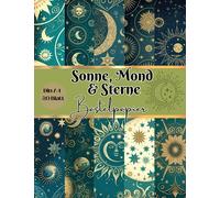 Sonne, Mond und Sterne Bastelpapier: Scrapbooking Papier Astrologie | Din A4, 20 doppelseitige Seiten I Junk Journal Dekor I Washi Tape I DIY Karten | ... Bastelpapier | Origami | Reisetagebücher