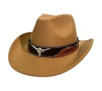 Sonnena Chapeau Cowboy Femme Chapeau Western Homme Jazz Noir Chapeaux Cow Boy Cowgirl Hat de Cowboy pour Femmes et Hommes Le Rancher Western Chapeaux en Feutre