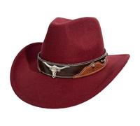 Sonnena Chapeau Cowboy Femme Chapeau Western Homme Jazz Noir Chapeaux Cow Boy Cowgirl Hat de Cowboy pour Femmes et Hommes Le Rancher Western Chapeaux en Feutre