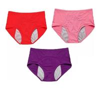 Sonnena Lot De 3 Culotte Antibactérienne Culotte dim Femme Coton Culotte Anti Fuite Culotte Gainante Femme Ventre Plat Culotte Femme sans Couture Culotte Menstruelle Culotte Taille Haute