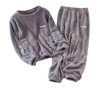 Sonnena Pyjama Ensemble Chaude pour Femme Hiver Velours Corail ouveau épais Plus Velours Grande Taille vêtements d'intérieur décontractés vêtements de Maison Femme Pyjama éponge Hiver