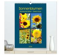 Sonnenblumen - Strahlende Blüten (hochwertiger Premium Wandkalender 2026 DIN A2 hoch), Kunstdruck in Hochglanz: Sonnenblumen satt - im Feld und in der Vase