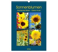 Sonnenblumen - Strahlende Blüten (Wandkalender 2026 DIN A3 hoch), CALVENDO Monatskalender: Sonnenblumen satt - im Feld und in der Vase