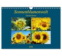 Sonnenblumenwelt (Wandkalender 2026 DIN A4 quer), CALVENDO Monatskalender: Sonnenblumen, die gute Laune machen