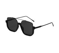 Sonnenbrille - Fahrradbrille - Damen-Sonnenbrille | Trendige Vintage-Sonnenbrille Für Den Sommer | UV-Schutz Mit Polarisiertem Doppelsteg Für Damen, Herren Und Outdoor, Female, Mens, Black, Se référer