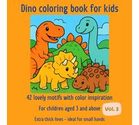 Sonnenkind Mandalas: DINO - Coloring Book Ages 3+: 42 Easy motifs | With coloring inspiration & Award
