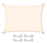 Sonnensegel Voile D'ombrage Rectangulaire Pes 2x6 M Blanc Crème Polyester Toile Solaire Multicolore