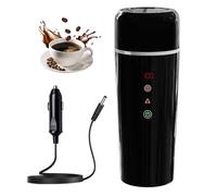 Sonnenspark Bouilloire Électrique Portable 12V, 420ml, Acier Inoxydable 304, Noir, Chauffage Rapide, pour Voiture Camion Taxi, Camping Voyage