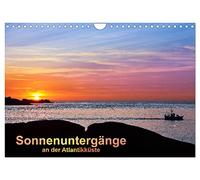 Sonnenuntergänge an der Atlantikküste (Wandkalender 2026 DIN A4 quer), CALVENDO Monatskalender: Prachtvolle Farbmuster, die von Licht, Wolken und Wasser auf den Abendhimmel gezeichnet werden