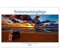 Sonnenuntergänge, an der Nordseeküste vor Cuxhaven (Wandkalender 2026 DIN A3 quer), CALVENDO Monatskalender: Momente die Unvergesslich bleiben
