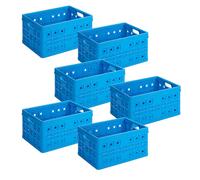 Sonnenwaren caisse pliante carrée bleue 32 litres - 49 x 36 x H24.5 cm - set 6 pièces