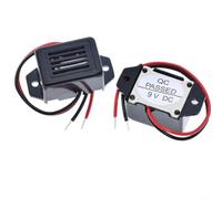 Sonnerie électronique puissante 85 dB composant d'alarme actif pour sécurité à domicile - Sirène mécanique 12 V DC - Câbles de fil de sirène mécanique 23 x 15 mm petite empreinte (9 V)