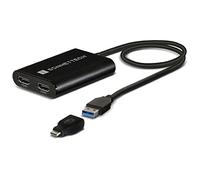 Sonnet Adaptateur DisplayLink USB3-DHDMI - Double HDMI 2.0 4K 60Hz - Noir pour Mac M1