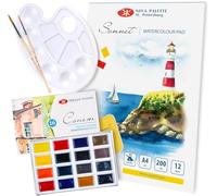Sonnet Aquarelle set essentiel 16 couleurs bloc palette pinceaux