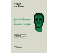 Sonnets d'amour. et Sonnets vénitiens - August von Platen - La Difference - broché - Livre