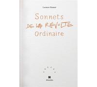 Sonnets de la révolte ordinaire - Robert Laurent - Aethalides - broché - Poésie