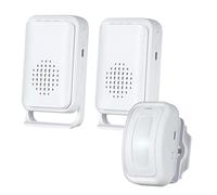 Sonnette à détecteur de Mouvement pour Entreprise, Magasin, entrée, Alerte de Bienvenue avec Alarme de Surveillance, kit de Carillon de Porte d'extérieur pour la Maison