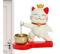 Sonnette autocollante - Design de sonnette porte-bonheur du propriétaire du magasin, sonnette drôle, sonnette qui attire richesse, cloche décorative collante, son unique cloche, chat